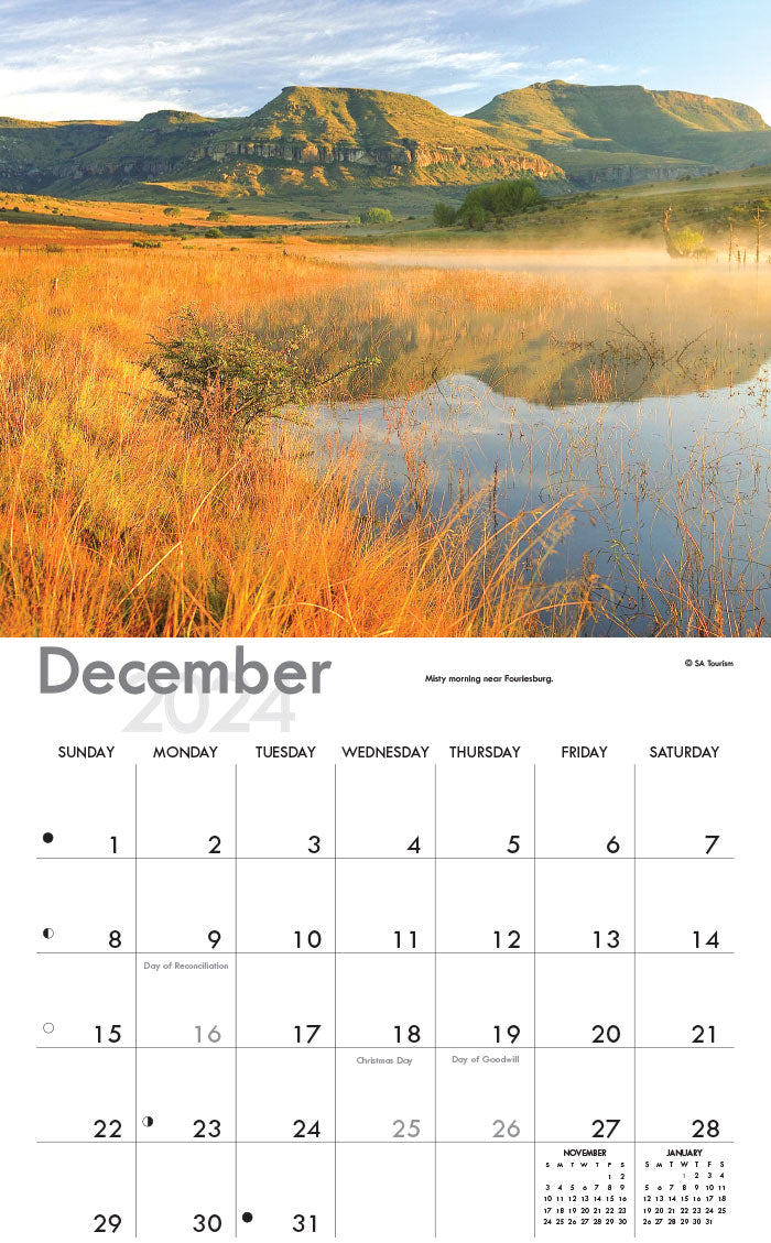 2024 Calendar A4: Scenic SA
